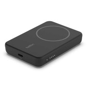 BELKIN　BOOST↑CHARGE MagSafe対応 磁気ワイヤレスモバイルバッテリー 5K + スタンド(ブラック) ブラック [18.0Wh 5000 mAh /充電タイプ] BPD004BTBK