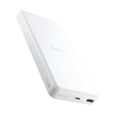 エレコム　モバイルバッテリー ホワイト [12000mAh /PD対応 /リン酸鉄リチウムイオン電池] DEC3912000WH