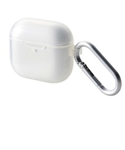 エレコム　AirPods 4 ケース 用 ソフト カバー ワイヤレス/ MagSafe カラビナ付 クリア AVAAP06UCCR
