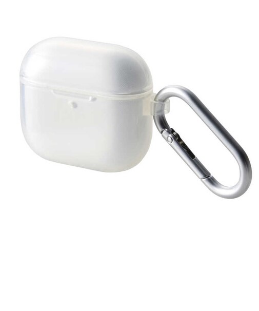 エレコム　AirPods 4 ケース 用 ソフト カバー ワイヤレス/ MagSafe カラビナ付 クリア AVAAP06UCCR