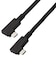 エレコム　USB Type-C ケーブル 両端L字 やわらか 240W USB4 20Gbps PD EPR 4K/60Hz 1m ブラック USB4CLLEY10NBK