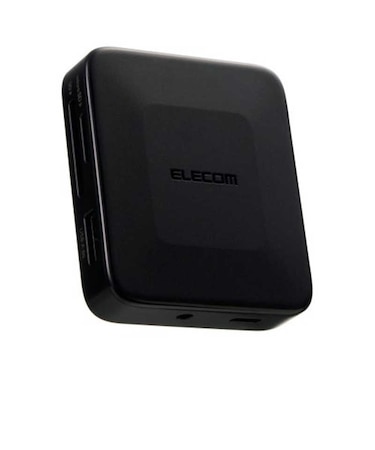 エレコム　MAGKEEP 7in1 ドッキングステーション スマホ対応/5Gbps  USB Type-C ハブ 磁力固定 持ち運び マグネットリング付 ブラック DSTN071BPBK