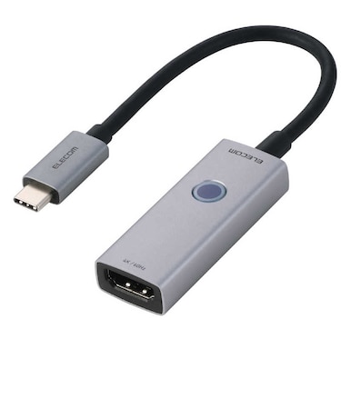 エレコム　Type-C映像変換アダプタ TypeC-HDMI 4K60Hz スイッチ付き ADCHDMISWSV