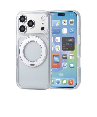エレコム　iPhone 18 Pro ハイブリッドケース 極限 MAGKEEP スタント PMA26CMGSTKTSV