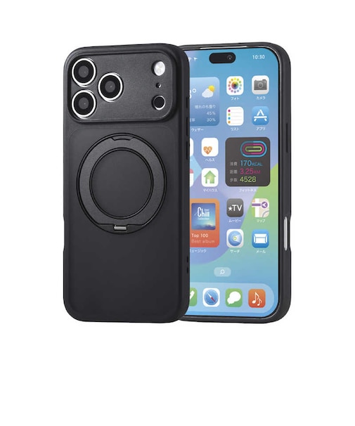 エレコム　iPhone 18 Pro Max ハイブリッドケース 極限 MAGKEEP スタンド PMA26DMGSTKBK