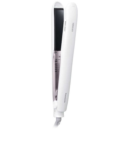 パナソニック　ストレートアイロン ナノケア ベーシックモデル 30mm 130℃～200℃ 海外対応 交流(コード)式 ホワイト EHHS9JW