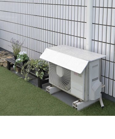 ヤマゼン　エアコンカバー 室外機 ひさし付き マグネット式 YMAG8352H