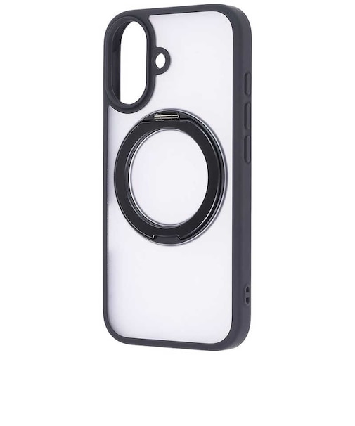 レイアウト　iPhone 17 HBケース シルキーマット マグ充電対応 リング付/ブラック RTP61BS11B