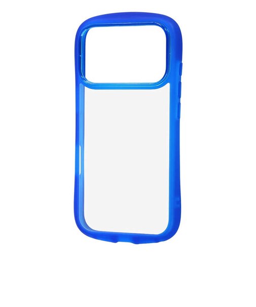 レイアウト　iPhone 18 Pro ケース / ハイブリッド タフケース Puffull ＋レンズガードリング / クリアブルー RTP58CMD1CA