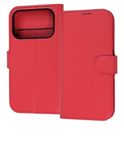 レイアウト　iPhone 18 Pro ケース / 手帳型レザーケース シンプル マグネット / レッド RTP58ELC1R
