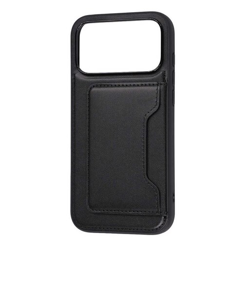 レイアウト　iPhone 18 Pro Max ケース / ハイブリッドケース maru レザリア ポケット / ブラック RTP59K8TBB