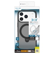 トリニティ　iPhone 18 Pro / 17 Pro ［Mag-on Loop］ マグネット吸着式アクセサリー対応 リングスタンド付きハイブリッドクリアケース TRIP26M3MOLMBKBK