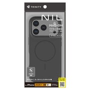 トリニティ　iPhone 18 Pro / 17 Pro ［NIL］ マグネット吸着式アクセサリー対応 シリコンケース ブラック TRIP26M3NILMSBK