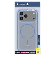 トリニティ　iPhone 18 Pro Max / 17 Pro Max ［Luce］ マグネット吸着式アクセサリー対応 背面クリアハードケース クリア×ブルー TRIP26L3LUMSCSMBL