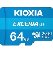 KIOXIA　(復旧サービス付き)SDXC microSDカード アクションカメラ・スマートフォン・ゲーム機におすすめの高速タイプ EXCERIA(エクセリア) ［Class10 / 64GB］ KMUC064GBK