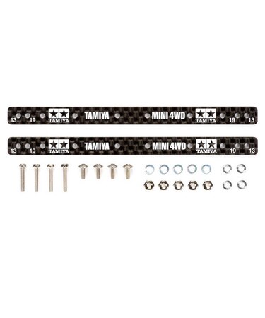 タミヤ　HG 13・19mmローラー用 カーボンマルチ補強プレート(1.5mm) 1319ﾛｰﾗｰCMﾎｷｮｳP15MM