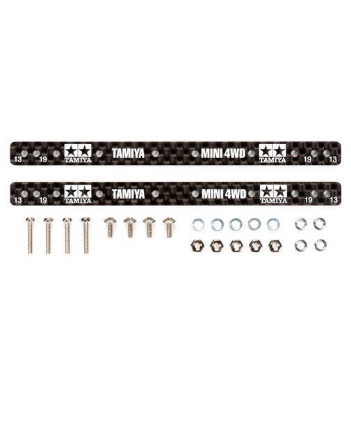 タミヤ　HG 13・19mmローラー用 カーボンマルチ補強プレート(1.5mm) 1319ﾛｰﾗｰCMﾎｷｮｳP15MM