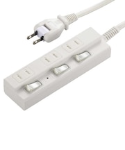 ビックアイデア　個別スイッチ付節電タップ3個口1m ［1.0m / 3個口 / スイッチ付き(個別)］ 白 BITST311W