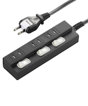 ビックアイデア　個別スイッチ付節電タップ3個口2m ［2.0m / 3個口 / スイッチ付き(個別)］ 黒 BITST321K