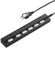 ビックアイデア　個別スイッチ付節電タップ6個口2m ［2.0m / 6個口 / スイッチ付き(個別)］ 黒 BITST621K