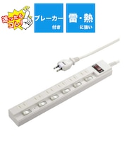 ビックアイデア　個別集中スイッチ付節電タップ6個口2m ［2.0m / 6個口 / スイッチ付き(一括・個別混合)］ 白 BITVT621W