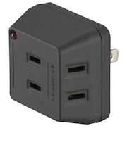 ビックアイデア　雷ガード付き電源タップ3個口 ［直挿し / 3個口 / スイッチ無］ 黒 BITCT31K