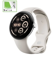 Google Pixel Watch 3 45mm Polished Silver アルミケース/Porcelain アクティブ バンド(WiFi) Silver GA05736US