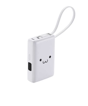 モバイルバッテリー 大容量 10000mAh 小型 LED残量表示 PSE適合 機内持ち込み可 ( USB Type-C端子搭載 iPhone Android スマホ 等充電可 ) ホワイト DEC71L10000WF