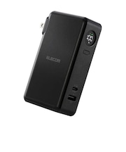 コンセント一体型 モバイルバッテリー 10000mAh PD対応 30W 2ポート(Type-C＋USB-A) PSE適合 ブラック DEAC1210000BK