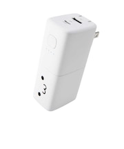 モバイルバッテリー リチウムイオン電池 AC一体型 USB PD 35W 5000mAh USB-C入出力 USB-A出力 PSE適合 シロチャン DEAC145000WF