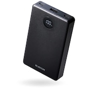 モバイルバッテリー 10000mAh 薄型 軽量 35W PSE適合 半固体リチウム 長寿命 iPhone Android Switch 対応 LED残量1％表示 ブラック DEC8610000BK