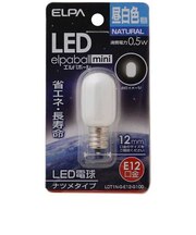 LED装飾電球 LEDエルパボールmini ホワイト [E12/昼白色/ナツメ球形] LDT1NGE12G100