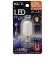 LED装飾電球 LEDエルパボールmini ホワイト [E12/電球色/ナツメ球形] LDT1LGE12G101
