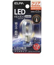 LED装飾電球 LEDエルパボールmini クリア [E12/電球色/ナツメ球形] LDT1CLGE12G106