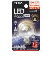LED装飾電球 ミニボール電球形 LEDエルパボールmini クリア [E12/電球色/ボール電球形] LDG1CLGE12G236