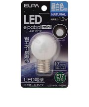 LED装飾電球 ミニボール電球形 LEDエルパボールmini ホワイト [E17/昼白色/ボール電球形] LDG1NGE17G240