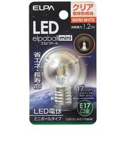 LED装飾電球 ミニボール電球形LEDエルパボールmini クリア[E17/電球色/1個/ボール電球形] LDG1CLGE17G246