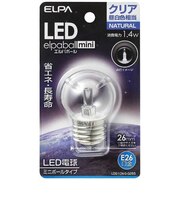 LED装飾電球 ミニボール電球形 LEDエルパボールmini クリア [E26/昼白色/ボール電球形] LDG1CNGG255