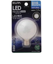 LED装飾電球 ミニボール電球形 LEDエルパボールmini ホワイト [E17/昼白色/ボール電球形] LDG1NGE17G260