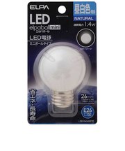 LED装飾電球 ミニボール電球形LEDエルパボールmini ホワイト[E26/昼白色/1個/ボール電球形] LDG1NGG270