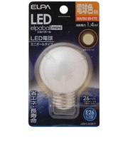 LED装飾電球 ミニボール電球形LEDエルパボールmini ホワイト[E26/電球色/1個/ボール電球形] LDG1LGG271