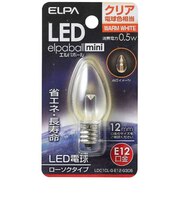 LED装飾電球 ローソク球形 LEDエルパボールmini クリア [E12/電球色/シャンデリア電球形] LDC1CLGE12G306
