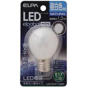 LED装飾電球 S形ミニ球形 LEDエルパボールmini ホワイト [E17/昼白色/一般電球形] LDA1NGE17G450