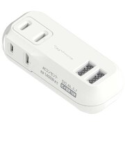 旅行用2AC2USB 2.4A リバーシブル 自動識別 ホワイト WM27