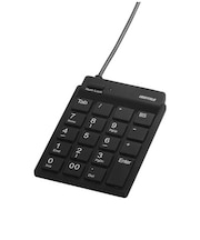 有線テンキーパッド[USB･Win] USB2.0ハブ/Tabキー付き ブラック BSTKH08BK