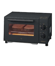オーブントースター こんがり倶楽部 上火グリル 5段階火力 はずせるとびら 1000W/食パン2枚 ブラック EQBJ22