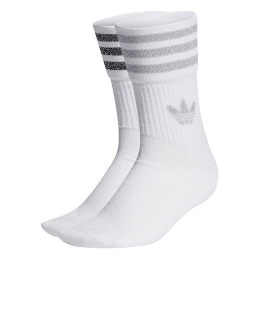 HC9561　W GLT CREW SOCK 2P　WHT/GRY/BLK　682972-0001