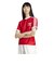 IX5504　W 3 STRIPE TEE(PINST)　BETTERSCARLET　682429-0001