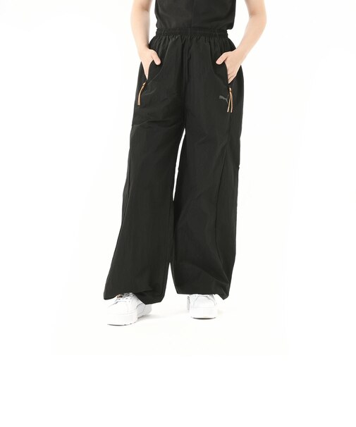 628969　W DARE TO PARACHUTE PANTS WV　01BLK　683993-0001