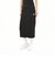 629017　W CLASSICS RIBBED MIDI SKIRT　01BLK　683998-0001